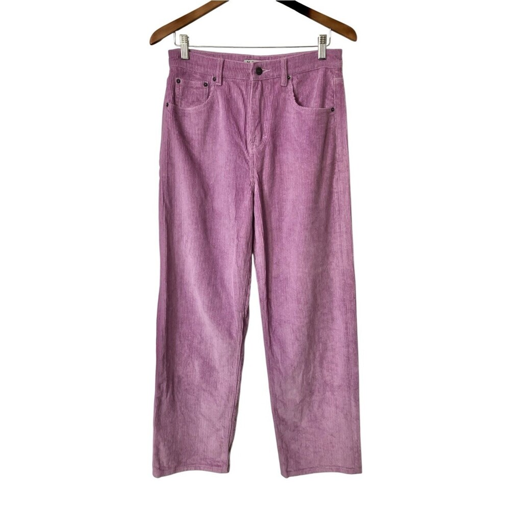 Parallel Trouser Cord Lilac Size M Pop of Color Purple Corduroy Spring Summer - Picture 3 of 12